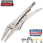 Sealey Locking Pliers Long Nose 60mm Capacity Mole Grips Spring Mechanism 210mm
