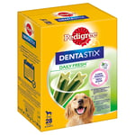 Säästöpakkaus! 168 x Pedigree DentaStix Daily Oral Care / Fresh - Fresh - suurille koirille (>25 kg)
