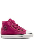 Converse Toddler Easy On Velvet Trainers - Pink, Pink, Size 3 Younger