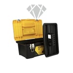 Stanley Jumbo Toolbox & Tray 41cm (16in) Organiser Box Storage Case STA192905