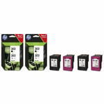 2x Genuine HP 302 Black & Colour Ink Cartridges For DeskJet 3637 Inkjet Printer