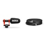RØDE VideoMic GO II Compact and Lightweight Shotgun Microphone with USB Audio + SC17 USB-C to USB-C Cable (1.5m - Android and Mac Compatible) for Filmmaking, Content Creation, and Location Recording
