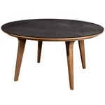 Aspect matbord teak/mörkgrå kompaktlaminat Ø144 cm