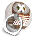 Saw Whet Owl Phone Stand, Round-Shaped Cell Phone Ring Support Holder, 360 Degrees Rotating Metal Stand Support for Phone series