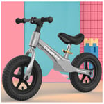 QMMD 12.5 Inch Balance Bike for 2-6 year old Boy Girls Lightweight Balance Training Bicycle No Pedals for Kids Ride On Bicycle Adjustable seat Ride-On Toys Gifts,J gray