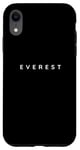 Coque pour iPhone XR Everest Souvenir / Everest Mountain Climber Police moderne