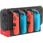 Chargeur Pour Nintendo Switch Console Et 4 Joy Cons Contrôleurs, Recharge Dock Pour Switch Joy-Con Avec Led Indicateur