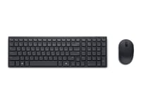 Dell Pro Compact Silent Keyboard And Mouse - Km555 - Sats Med Tangentbord Och Mus - Trådlös - 2.4 Ghz, Bluetooth 5.1 - Qwerty - Ukrainska - Med 3 Års Avancerad Utbytesservice