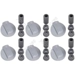 6 X Hotpoint Universal Cooker/Oven/Grill Control Knob And Adaptors Silver