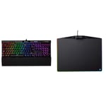 Corsair K70 RGB MK.2 Mechanical Gaming Keyboard - Black & MM800 RGB Polaris Hard Surface Mousepad - Black