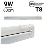 BARCELONA LED Kit réglette + tube T8 60cm 9W 6500K Blanc Froid -