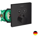 Hansgrohe - Façade pour mitigeur thermostatique encastré ShowerSelect avec 2 fonctions noir mat et corps encastré iBox - Noir mat