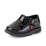 Kickers Infant Girl's Fragma T-Bar School Shoes, Patent Black, 8 UK Child