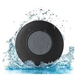 Enceinte Waterproof Bluetooth pour WIKO View 3 Pro Smartphone Ventouse Haut-Parleur Micro Douche Petite - NOIR