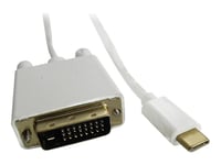 Qoltec - Adapterkabel - 24 Pin Usb-C (Han) Til Dvi-D (Han) - Usb 3.1 - 1 M