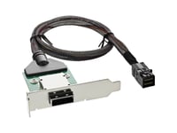 Inline 27656C, Sff-8643, Mini-Sas, Sff-8808, Låg Profil, Svart, Krom, Grön, 1 Styck