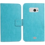 Lankashi PU Flip Leather Case For Doro 7010/7011 2.8" Wallet Folder Folio Cover Skin Protection Protector Shell Book-Style (Blue)