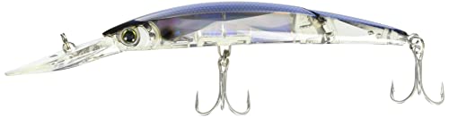 Yo-Zuri Crystal 3D Minnow Deep Diver Jointed Lure, Blue Silver, 5-1/4-Inch