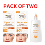 GARNIER Super UV  Vitamin C Anti-Dark Spot Fluid SPF50+ 40ml PACK OF 2 New