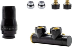 Schlosser Duo-Plex 3/4Xm22x1,5 Vänster, Höger Nypel, Huvud På Pex - Svart Mat
