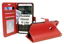 Crazy Horse Wallet Huawei Honor 8 Lite (Röd)