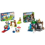 LEGO 76990 Sonic the Hedgehog Sonic's Speed Sphere Challenge Set, Buildable Toy Game with 3 Characters & 21189 Minecraft The Skeleton Dungeon Set, Construction Toy for Kids with Caves,Mobs and Figures