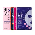 Nip+Fab Face Mask Trio Set Retinol, Salicylic & Glycolic Hydrating Minimizing Po