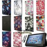 For Amazon Kindle Fire 7 /hd 8 / Hd10 With Alexa -smart Leather Stand Cover Case