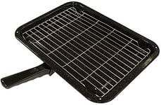 Find A Spare Universal Durable Grill Pan Rack & Detachable Handle to fit Beko Belling Bosch Creda Hotpoint Indesit And Many More Oven Cookers (380 x 280mm)