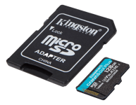 128GB microSDXC Canvas Go Plus 170R A2 U3 V30 Card + ADP