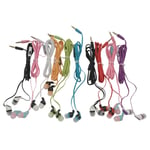 JustJamz Kids (10 Pack) Color Call with Mic Earbud Earphones Headphones - Assorted Colors