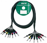 Adam Hall Cables 3 STAR L8 VV 0300 - Câble Multipaire 8 x Jack 6,35 mm TRS stéréo vers 8 x Jack 6,35 mm TRS stéréo 3 m