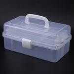 Plastic Foldable Three Layers Storage Box Tool Organizer Con Transparency