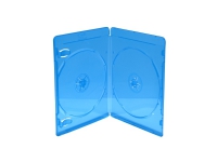 MediaRange BOX39-2-50, Blu-ray-fodral, 2 diskar, Blå, Transparent, Plast, 120 mm, Dammresistent, Reptålig, Stöttålig