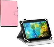 Navitech Pink Faux Leather Case Cover - Compatible With Yuntab 7 inch Touch Tablet Allwinner A33 HD 1024 X 600 Tablet