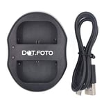 Dot.Foto NP-W235 Fast USB Dual Battery Charger (BC-W235 type) for Fujifilm X-T4, GFX 100s