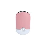 LINGHHANG Sèche-cheveux portable - Rose, batterie Li-ion Mini ventilateur intégré de bureau Ventilateur climatiseur rechargeable usb