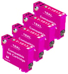 4xMagenta Compatible Ink Cartridges for Epson XP-225 XP-322 XP-415 XP-422 XP-425