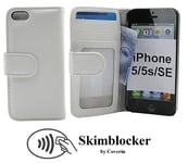 Skimblocker Plånboksfodral iPhone 5/5s/SE (Vit)