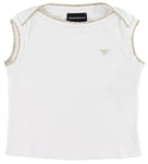 Emporio Armani Set - T-shirt/Shorts - Vit m. Guldglitter - 8 år (128) - Emporio Armani T-shirt