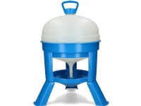 Poultry drinker with legs 20 l blue with siphon 1 st