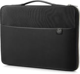 HP Duotone 17 Inch Padded Carry Sleeve for Laptop Chromebook Mac Black Gold
