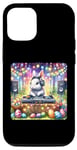 Coque pour iPhone 14 Lapin de Pâques DJ à la fête du printemps. Platines de fête