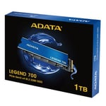 ADATA LEGEND 700 M.2 1TB PCI Express 3.0 3D NAND NVMe - 2000MB/s Read, 1600MB/s Write ALEG-700-1TCS