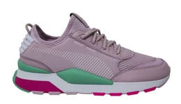 Puma RS-0 Play Pink Leather Textile Lace Up Mens Running Trainers 367515 04