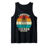 Survived Cicada Invasion Insect Bug Infestation Cicadas Tank Top