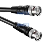 2m BNC to BNC COAX Male Plug CCTV DVR TV VIDEO CAMERA Cable 75ohm Lead Black