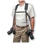 Op/Tech Dual Harness Strap for 2 Cameras - Black