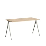 HAY Pyramid 01 skrivbord Oak matt lacqured-140x65cm-beige stålstativ