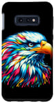 Galaxy S10e Cool Bald Eagle Spirit Animal Illustration Tie Dye Art Case